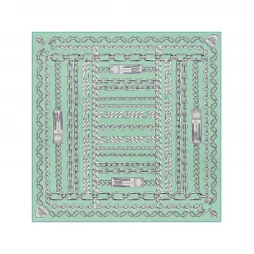 蒂芙尼/Tiffany Return to Tiffany® Chains 翡翠色丝绸方巾 73250587