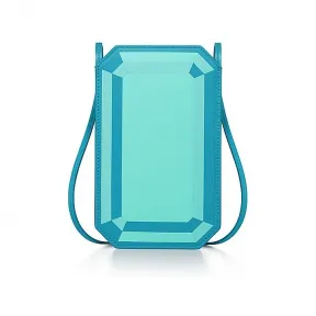 蒂芙尼/Tiffany Facets 蒂芙尼蓝®嵌花皮革斜挎手机包 73251184