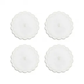 蒂芙尼/Tiffany Home Essentials 白色亚麻扇形杯垫 73695090