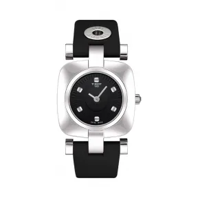 天梭 Tissot T-Lady系列 皮革 石英机芯 女表 T020.309.16.051.00