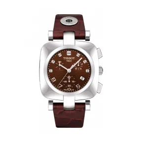 天梭 Tissot T-Lady系列 牛皮 石英机芯 女表 T020.317.16.297.00