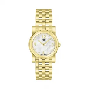 天梭 Tissot T-Classic系列 精钢镀金 石英机芯 女表 T030.009.33.117.01