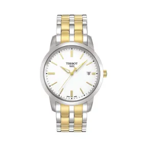天梭 Tissot T-Classic系列 精钢镀金 石英机芯 男表 T033.410.22.011.00