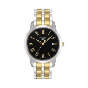 天梭 Tissot T-Classic系列 精钢镀金 石英机芯 男表 T033.410.22.053.00
