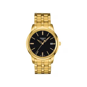 天梭 Tissot T-Classic系列 精钢镀金 石英机芯 男表 T033.410.33.051.01