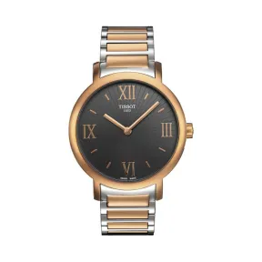 天梭 Tissot T-Lady系列 精钢镀金 石英机芯 女表 T034.209.32.068.00