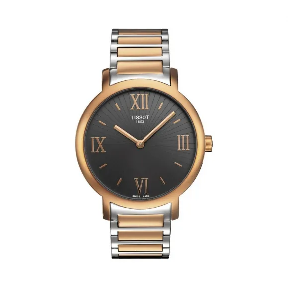 天梭 Tissot T-Lady系列 精钢镀金 石英机芯 女表 T034.209.32.068.00