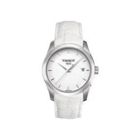 天梭 Tissot T-Classic系列 皮革 石英机芯 女表 T035.210.16.011.00
