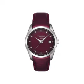天梭 Tissot T-Classic系列 皮革 石英机芯 女表 T035.210.16.371.00