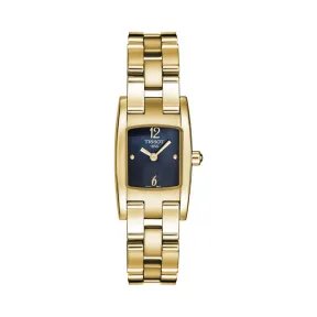 天梭 Tissot T-Lady系列 精钢镀金 石英机芯 女表 T042.109.33.127.00