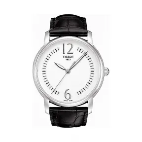 天梭 Tissot T-Lady系列 牛皮 石英机芯 女表 T052.210.16.037.00