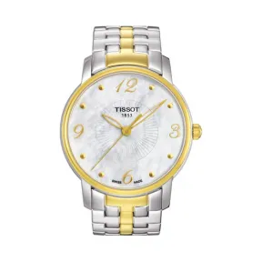 天梭 Tissot T-Lady系列 精钢镀金 石英机芯 女表 T052.210.22.117.00