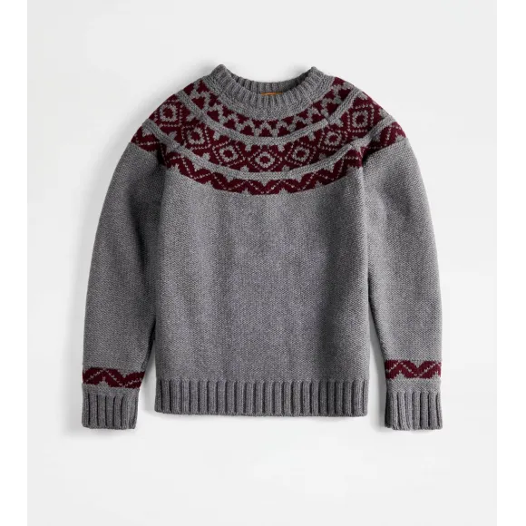 托德斯/Tod's 男人 彩色 圆领套头衫 X8MC1458200QLY050B