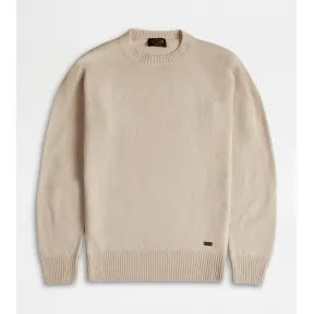 托德斯/Tod's 男人 米黄色 羊绒混纺圆领套头衫 X8MC1498140VRHC004