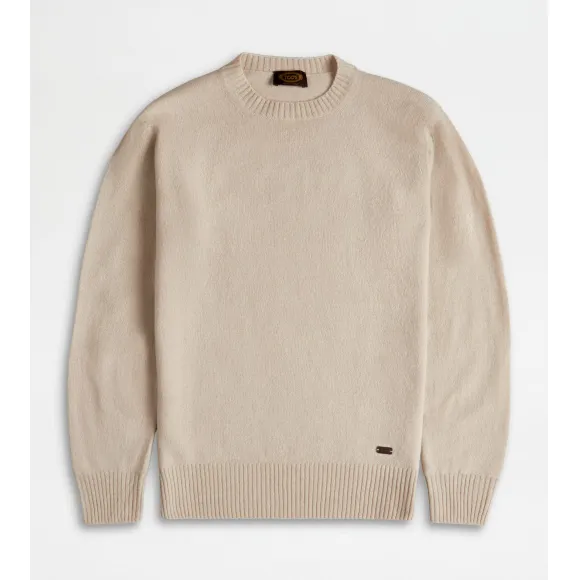 托德斯/Tod's 男人 米黄色 羊绒混纺圆领套头衫 X8MC1498140VRHC004