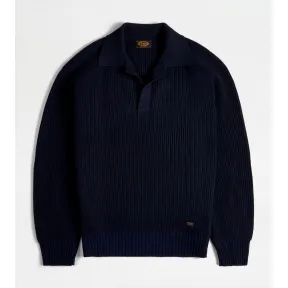 托德斯/Tod's Man 藍色 羊絨混紡套頭衫 X8MC1498170VRHXLU808