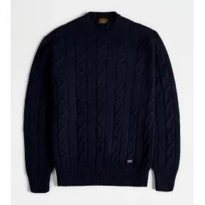 托德斯/Tod's 男人 蓝色 羊绒混纺圆领套头衫 X8MC1498260VRHU808