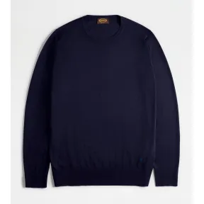 托德斯/Tod's 男人 蓝色 T15羊毛面料圆领套头衫 X8MC1498510WFVU808