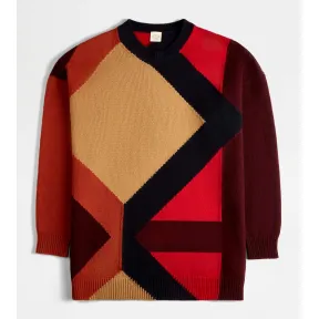 托德斯/Tod's Woman 彩色 羊毛圓領套頭衫 X8WC1498130VDRL02BG