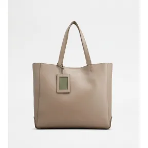 托德斯/Tod's Man ベージュ レザー ショッピング バッグ ミディアム XBMMDNA8300QRIPZ8P26