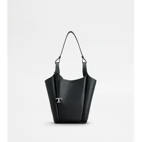 托德斯/Tod's Woman ブラック レザー バケット バッグ スモール XBWAPIE0200QRIPZB999