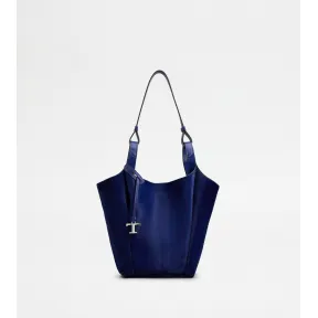 托德斯/Tod's Woman 藍色 小號仿小馬毛皮革水桶袋 XBWAPIE0200S5JPZ2L08