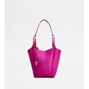 托德斯/Tod's Woman 粉色 小號仿小馬毛皮革水桶袋 XBWAPIE0200S5JPZM813