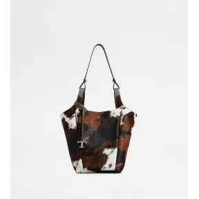 托德斯/Tod's Woman MULTICOLOUR Small Bucket Bag in Pony-skin Effect Leather XBWAPIE0200TUNPZ2L05