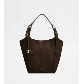 托德斯/Tod's Woman 棕色 中號絨面皮革水桶袋 XBWAPIE0300RZLPZ0ZQ7