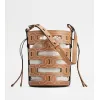 托德斯/Tod's 女人 棕色 Tod's Kate小号皮革拼帆布水桶包 XBWKTEK0200RORS410