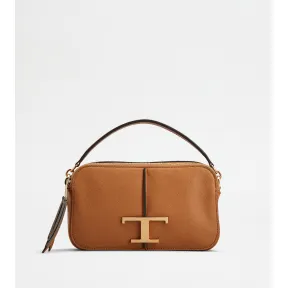 托德斯/Tod's 女人 棕色 T Timeless迷你皮革相机包 XBWTSAB0100Q8ES410