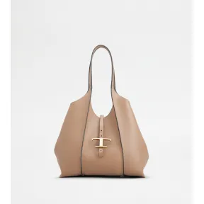托德斯/Tod's Woman PINK T Timeless Shopping Bag in Leather Small XBWTSBA0200Q8EPZM027