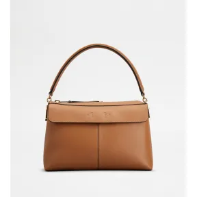 托德斯/Tod's 女人 棕色 Tod's T Case 小号皮革波士顿包 XBWTSUH0200XPRS410