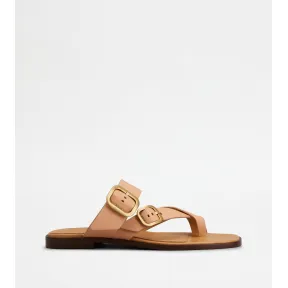 托德斯/Tod's Woman PINK Thongs in Leather XXW05G0FI40SYR38C607