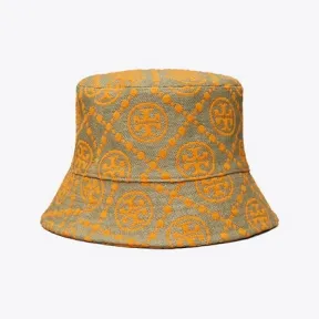 汤丽柏琦/Tory Burch T Monogram 短檐提花拉菲草渔夫帽 137207-800