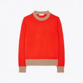 汤丽柏琦/Tory Burch 拼色羊绒套衫 85426-615