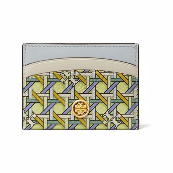 汤丽柏琦/Tory Burch LEMON BASKETWEAVE Cow Leather 卡片夹 87187-306