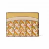 汤丽柏琦/Tory Burch BEESWAX BASKETWEAVE Cow Leather 卡片夹 87187-664