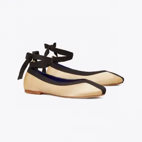 汤丽柏琦/Tory Burch 【爱意甄选】系带芭蕾舞平底鞋 91934-100