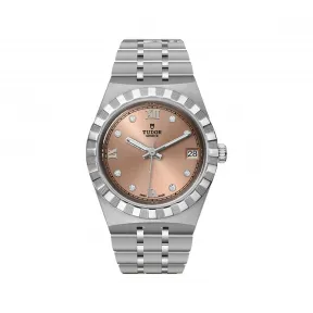 帝舵/Tudor 帝舵皇家系列 34MM 磨光及磨砂钢表壳 自动机械机芯 女表 M28400-0011