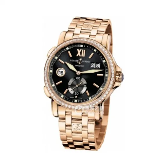 雅典/Ulysse Nardin 日期显示 18k玫瑰金 自动机械 男表 246-55B-8-32