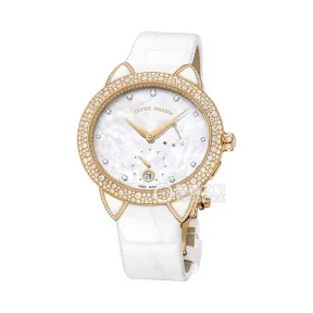 雅典/Ulysse Nardin 玉玲珑系列 18k玫瑰金镶钻 自动机械 女表 3106-125BC-991