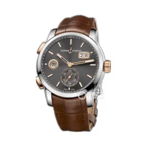 雅典/Ulysse Nardin 复杂功能系列 18k玫瑰金/不锈钢 自动机械 男表 3345-126-BQ