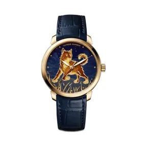 雅典/Ulysse Nardin 经典系列 18k玫瑰金 自动机械 男表 8152-111-2-DOG