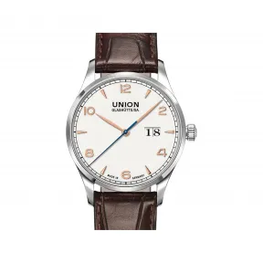 宇联/Union Glashuette 诺拉敏斯 40MM 钢 银色 自动机械机芯 男表 D005.426.16.037.01