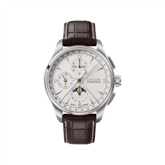 宇联/Union Glashuette BELISAR 系列 42 MM 316L 精钢 自动机械机芯 男表 D014.425.16.017.01