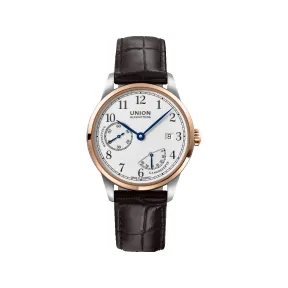 宇联/Union Glashuette 1893 系列 41.00MM 316L 精钢，18 克拉玫瑰金表圈和表冠 自动机械机芯 男表 D906.456.26.017.00