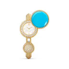 梵克雅宝/Van Cleef & Arpels Perlée®系列 25 MM 18K黄金表壳 石英机芯 女表 VCARPBEM00