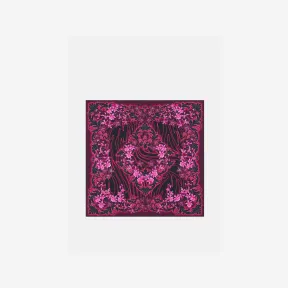 范思哲/Versace Women's Orchid Barocco大号真丝方巾 1001600-1A07486-5BA60
