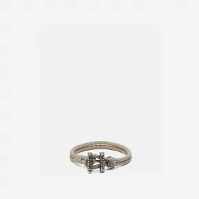 范思哲/Versace Men's Medusa编织皮革手链 1010481-1A00637-1KB9E